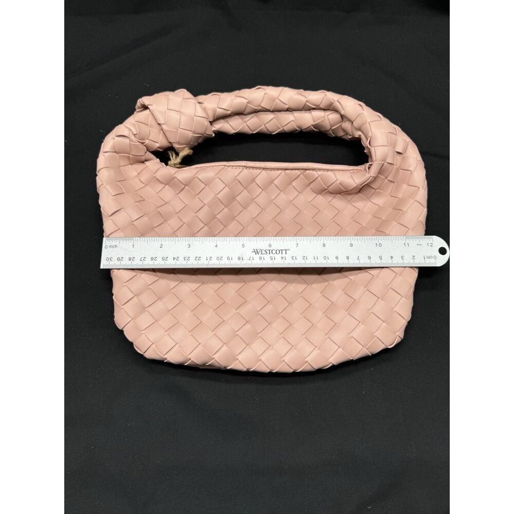 Woven Handbag Satchel Bag Casual Sincerely Jules Pink Peach NWT - Picture 9 of 9